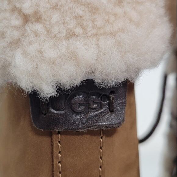 UGG Fraser Boots Womens Size 6 Leather Sheepskin Hiking UGG Boots Brown 1018896 - Picture 7 of 11